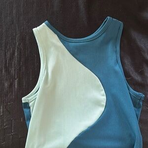 blue and teal shein crop top!